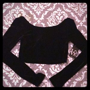 Velvet crop top